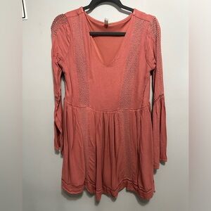 Flowy dress with tie front